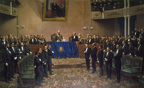 Español El General Roca Ante El Congreso Nacional — Juan Manuel Blanes