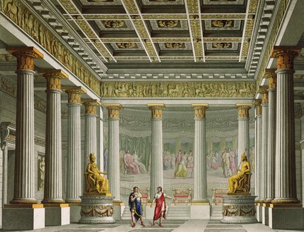 The Audience Hall In The Palace Of Aegistheus — Alessandro Sanquirico