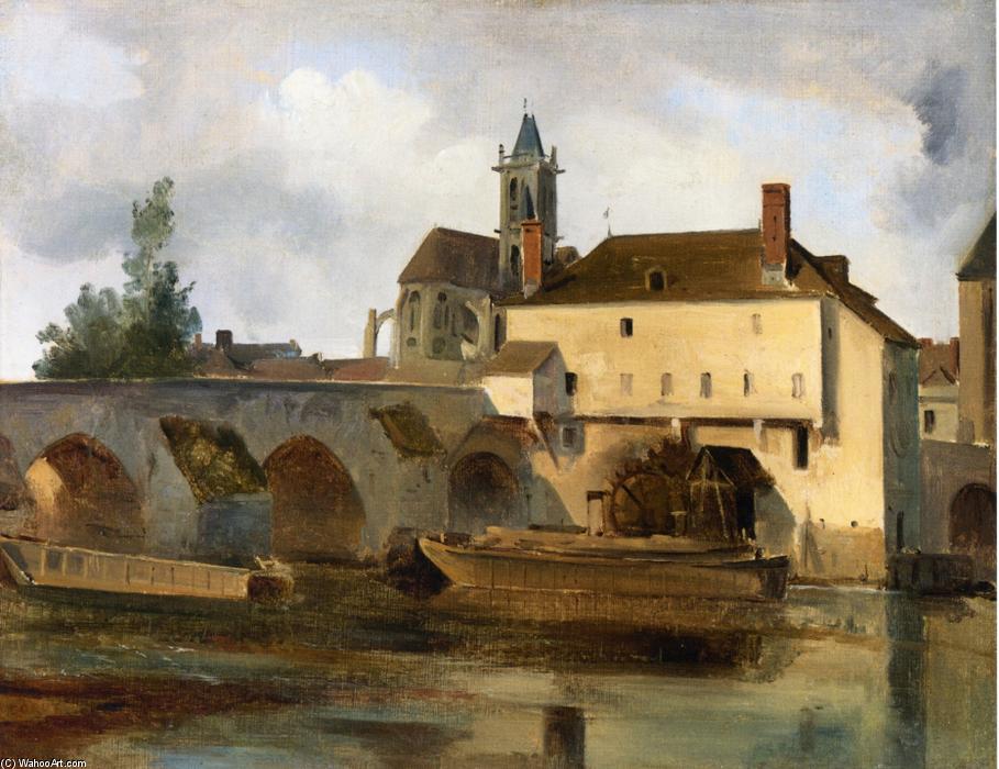 Moret Sur Loing, The Bridge And The Church — Žan-batist Kamil Korote