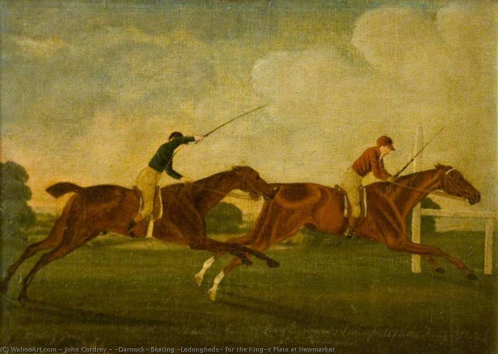 'darnock' Beating 'ledongheds' For The King's Plate At Newmarket — John Cordrey