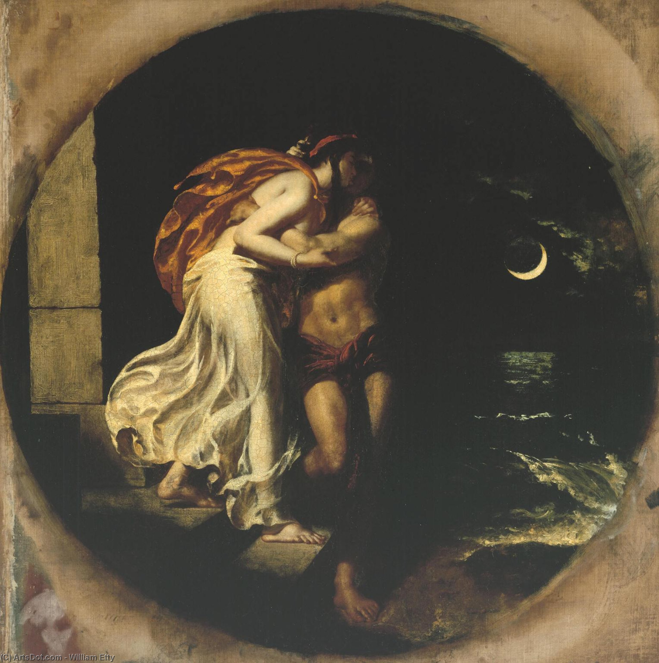 The Parting Of Hero And Leander — William Etty