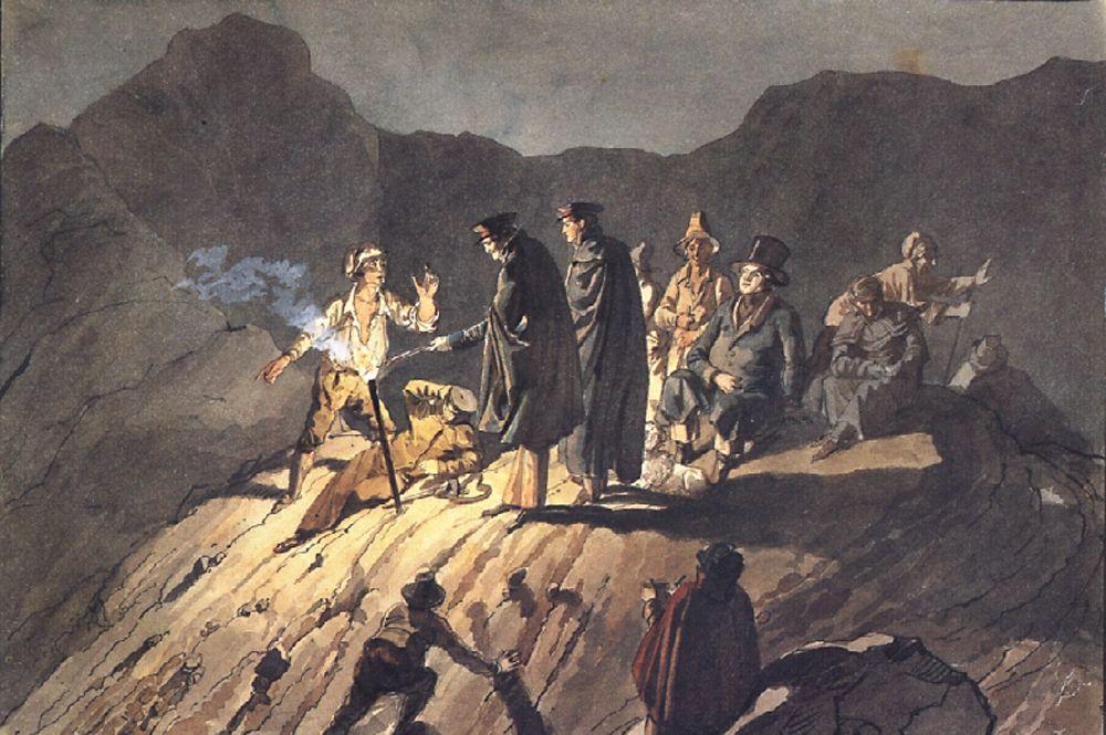 Participants Of The Expedition To Mount Vesuvius — Karl Pavlovich Bryullov