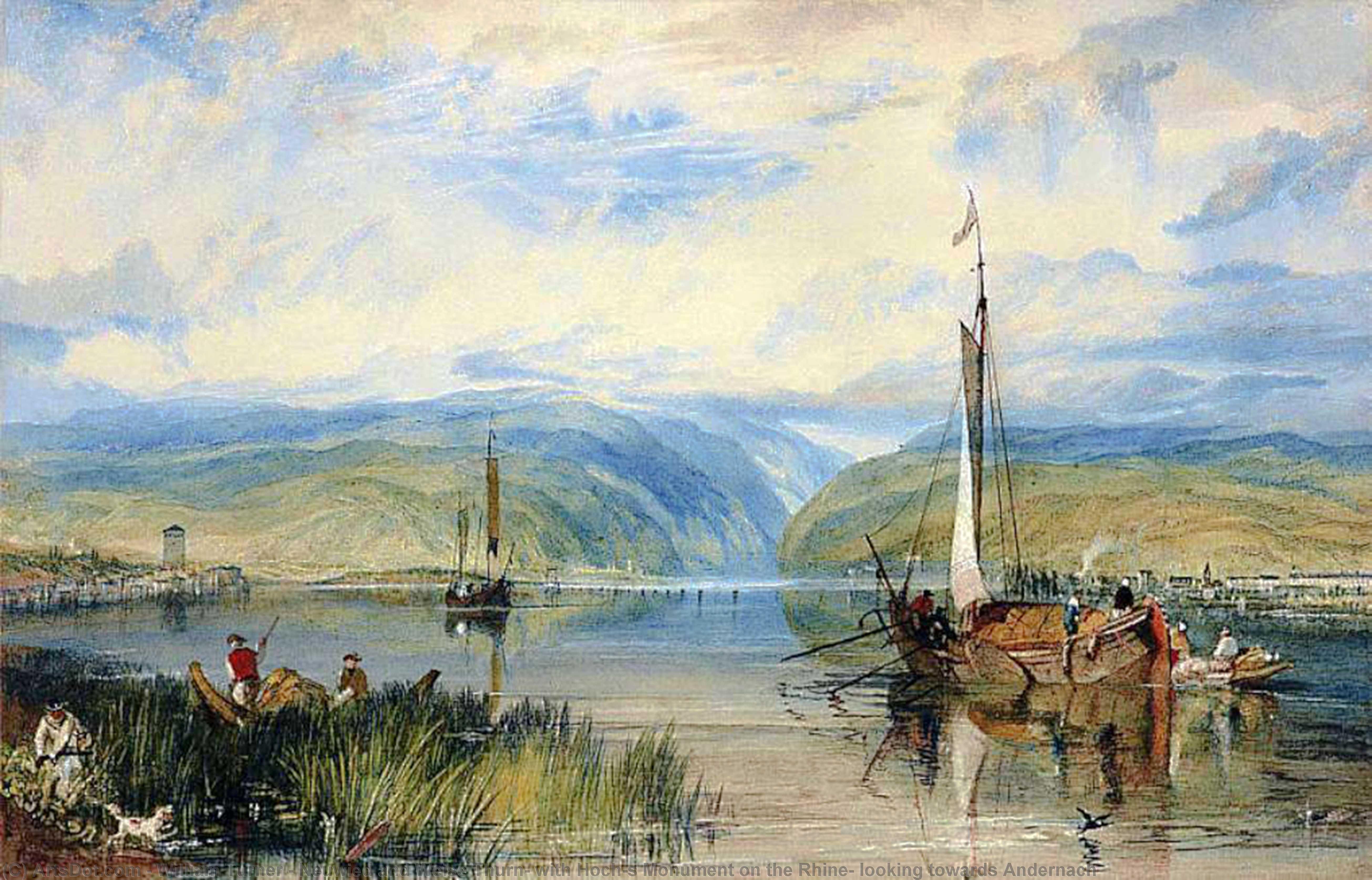 Neuwied Und Weise Thurn, Mit Hochs Monument Am Rhein, Mit Blick Auf Andernach — Joseph Mallord William Turner
