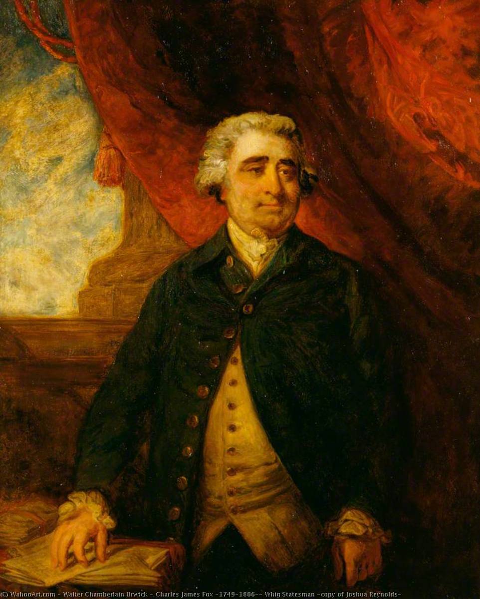 Charles James Fox (1749–1806), Whig Statesman (copy Of Joshua Reynolds) — Walter Chamberlain Urwick