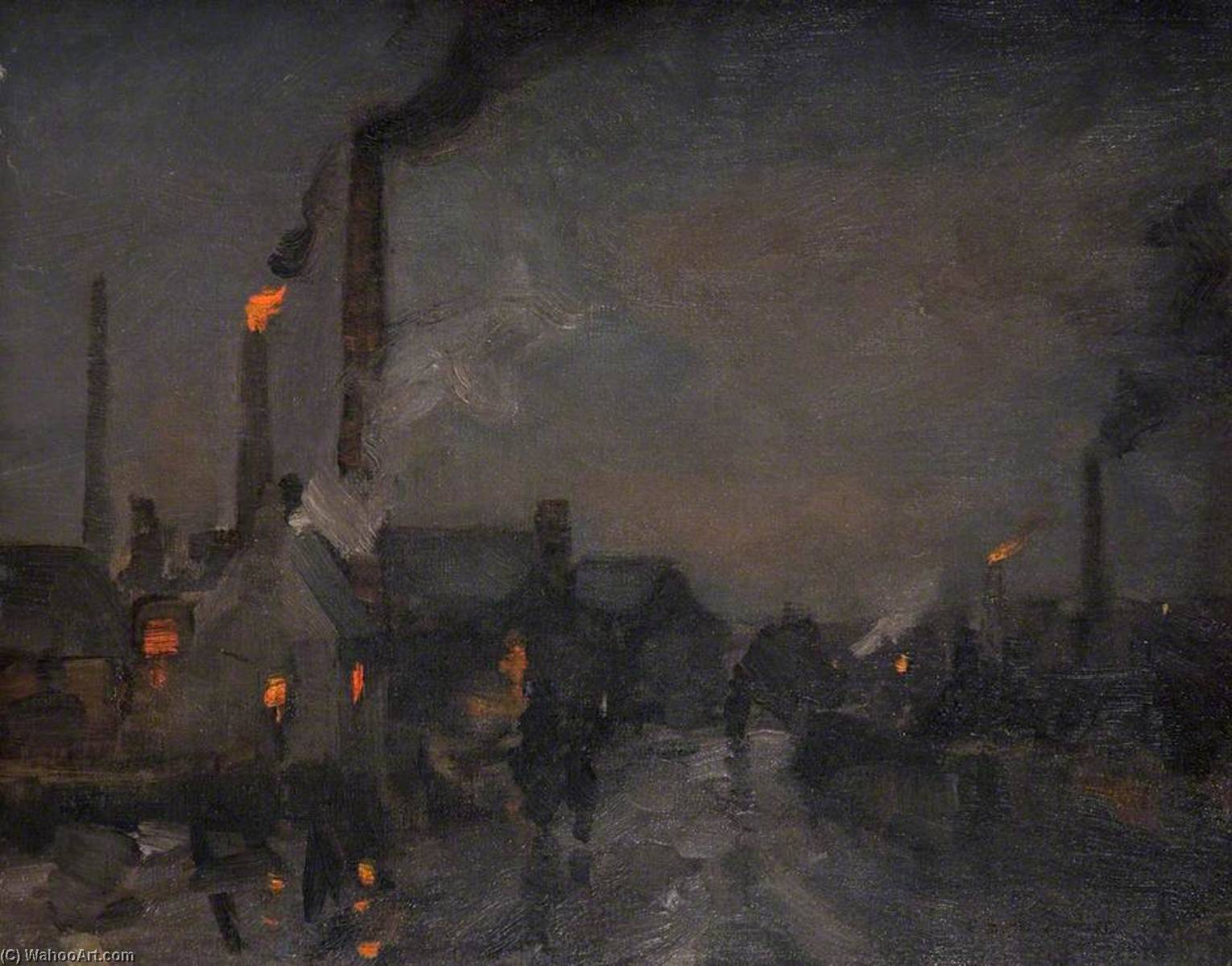 Black Country, Night, With Foundry — Edwin Butler Bayliss