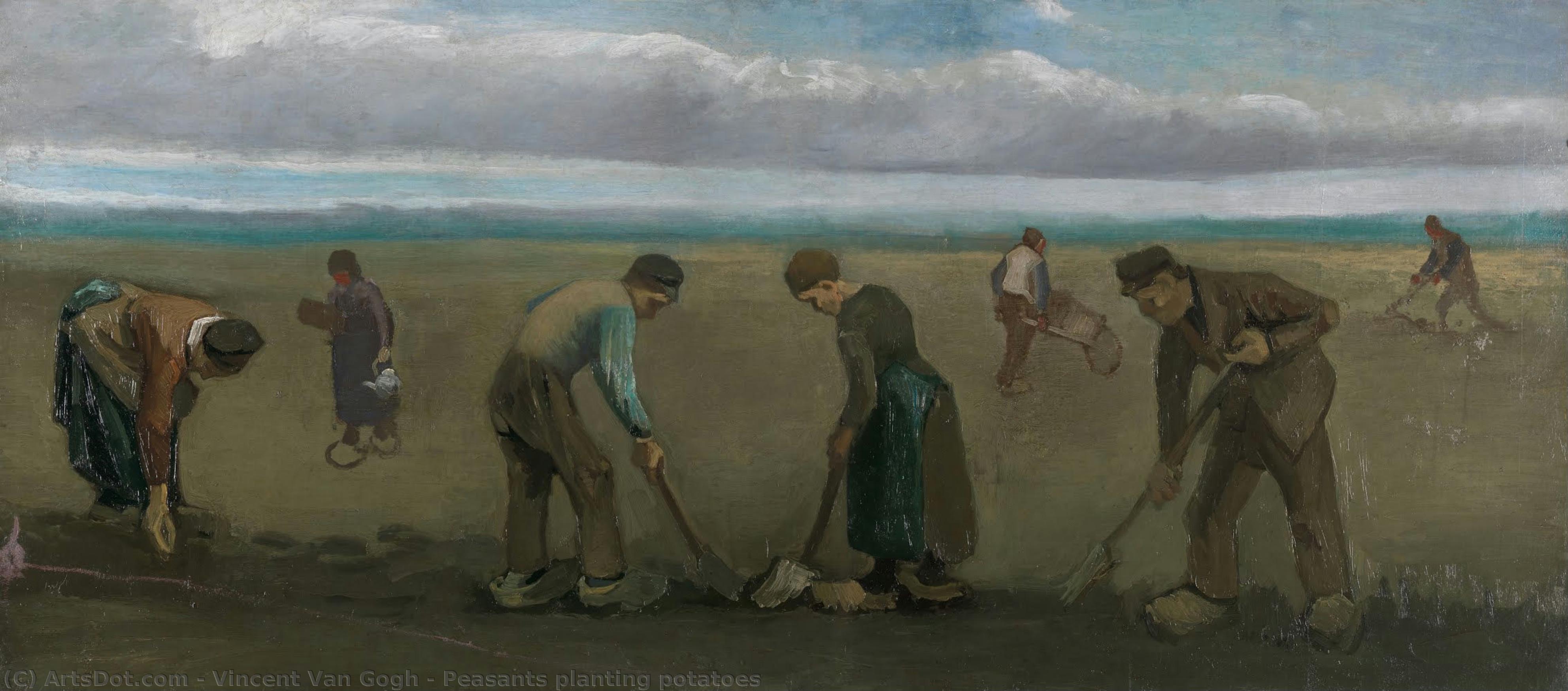 Peasants Planting Potatoes — Vincent Willem Van Gogh