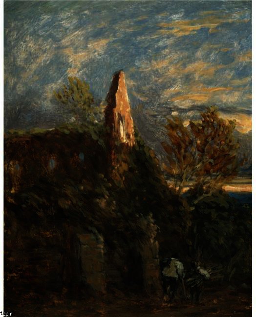 Faggot Gatherers Before A Ruined Abbey — David Cox