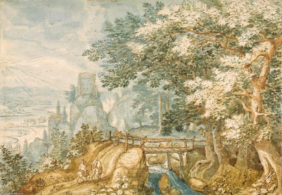 Landscape With A Footbridge — Pieter Stevens