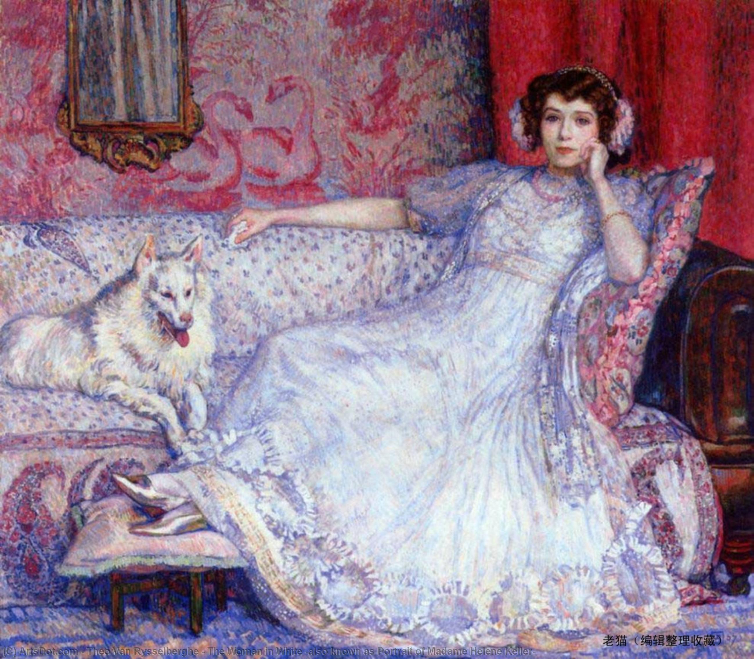 The Woman In White (also Known As Portrait Of Madame Helene Keller) — Theo Van Rysselberghe