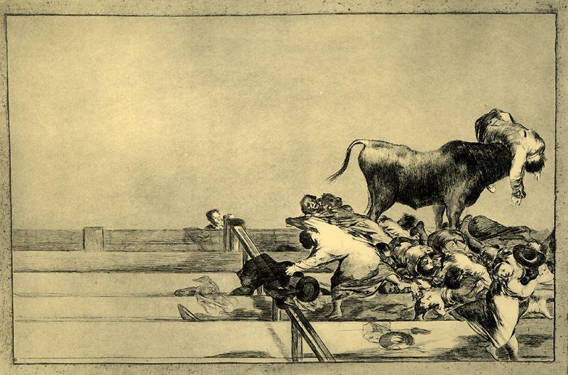 Desgracias Acaecidas En El Tendido De La Plaza De Madrid Y Muerte Del Alcalde De Torrejón — Francisco José De Goya Y Lucientes