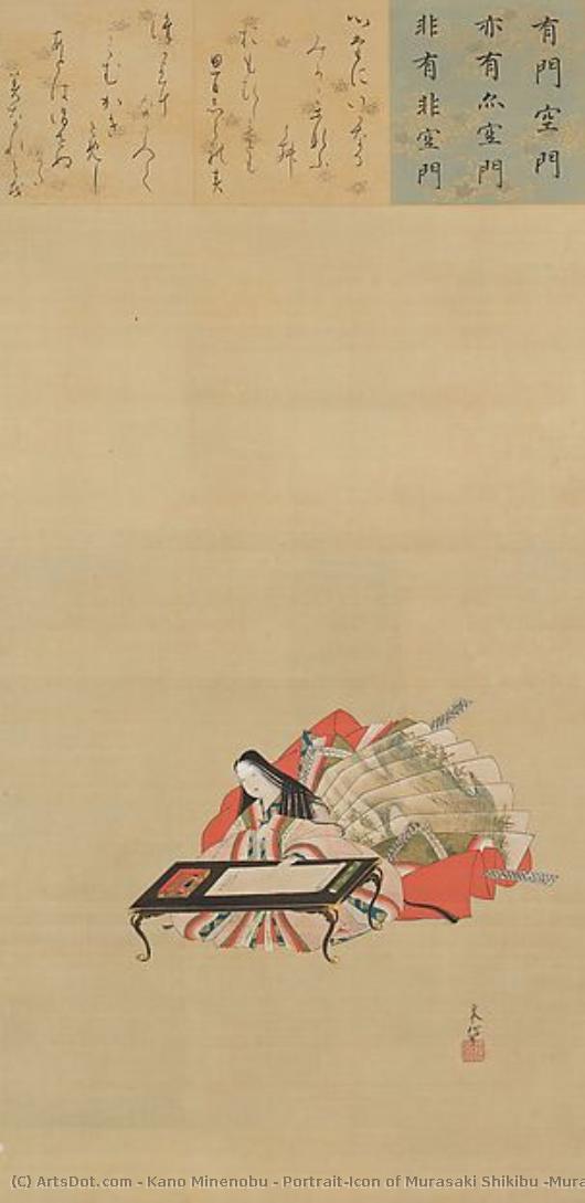 Portrait-icon Of Murasaki Shikibu (murasaki Shikibu Zu) — Kano Minenobu