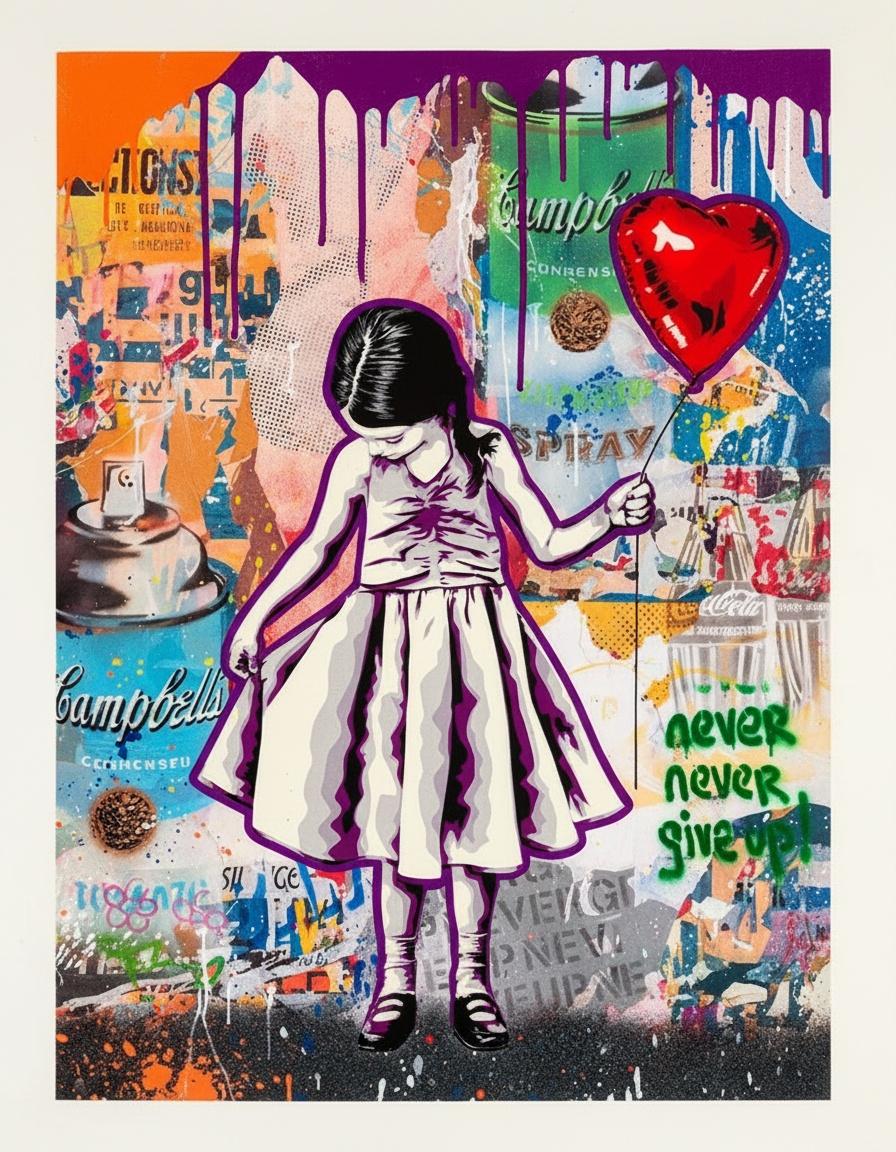 The Unyielding Soul: A Fragmented Symphony Of Purple Drips And Crimson Echoes — Caroline Pelletier