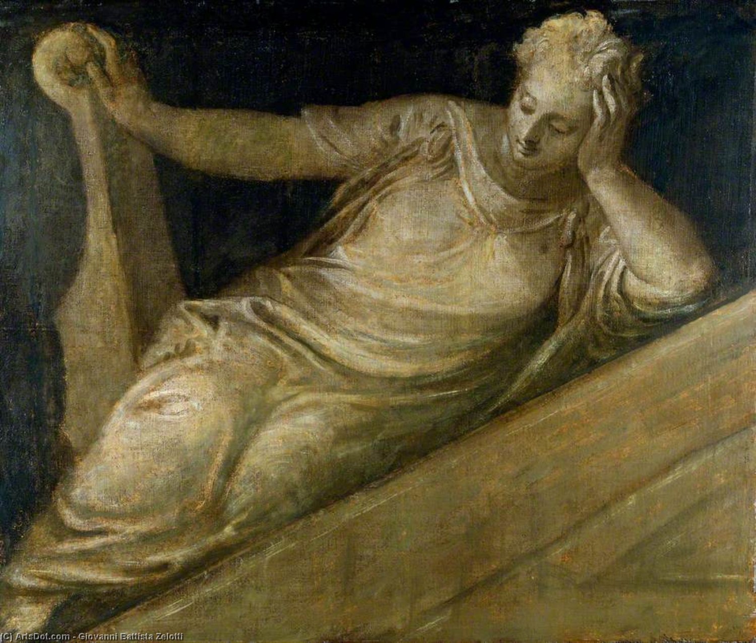 An Allegorical Female Figure (music) — Giovanni Battista Zelotti