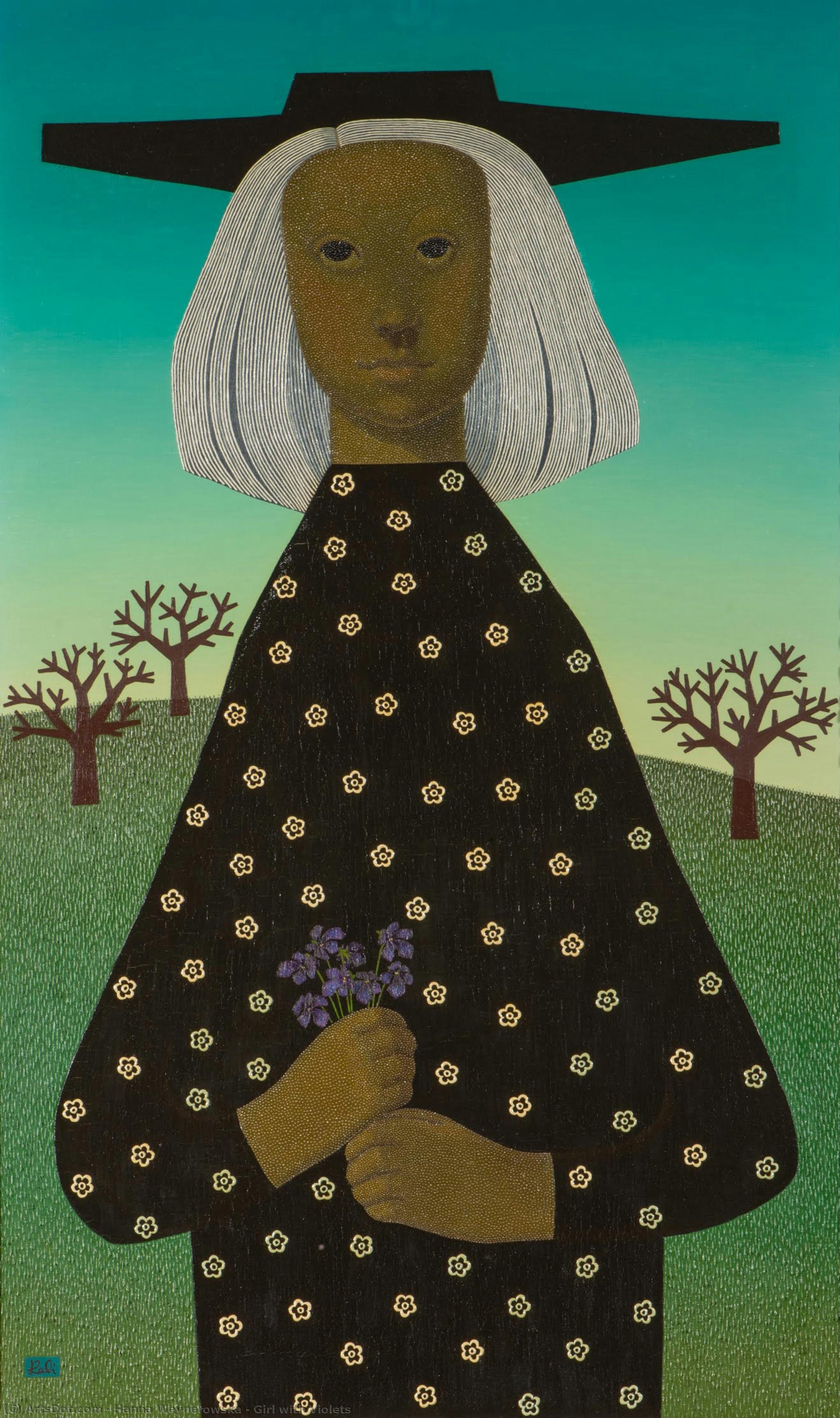 Girl With Violets — Hanna Weynerowska