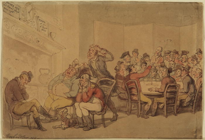 Interior Of A Gentleman's Club — Thomas Rowlandson