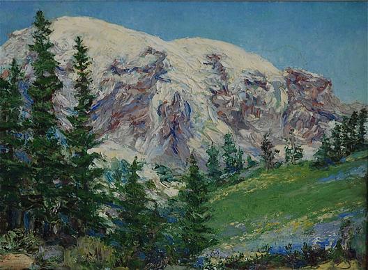 Mt. Rainier, (painting) — Mary Agnes Yerkes