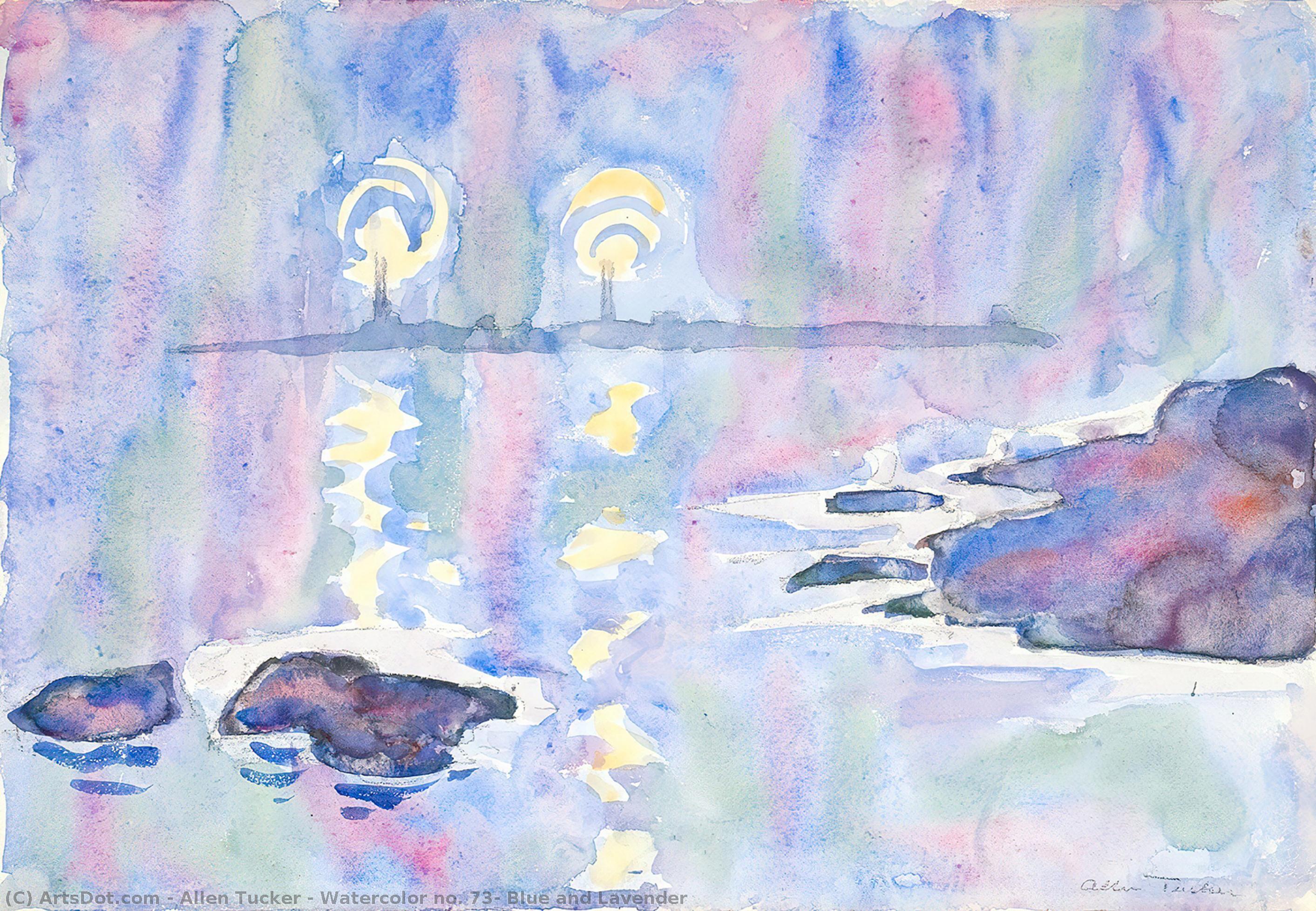 Watercolor No. 73, Blue And Lavender — Allen Tucker
