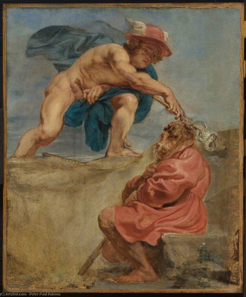 Mercury And A Sleeping Herdsman — Peter Paul Rubens