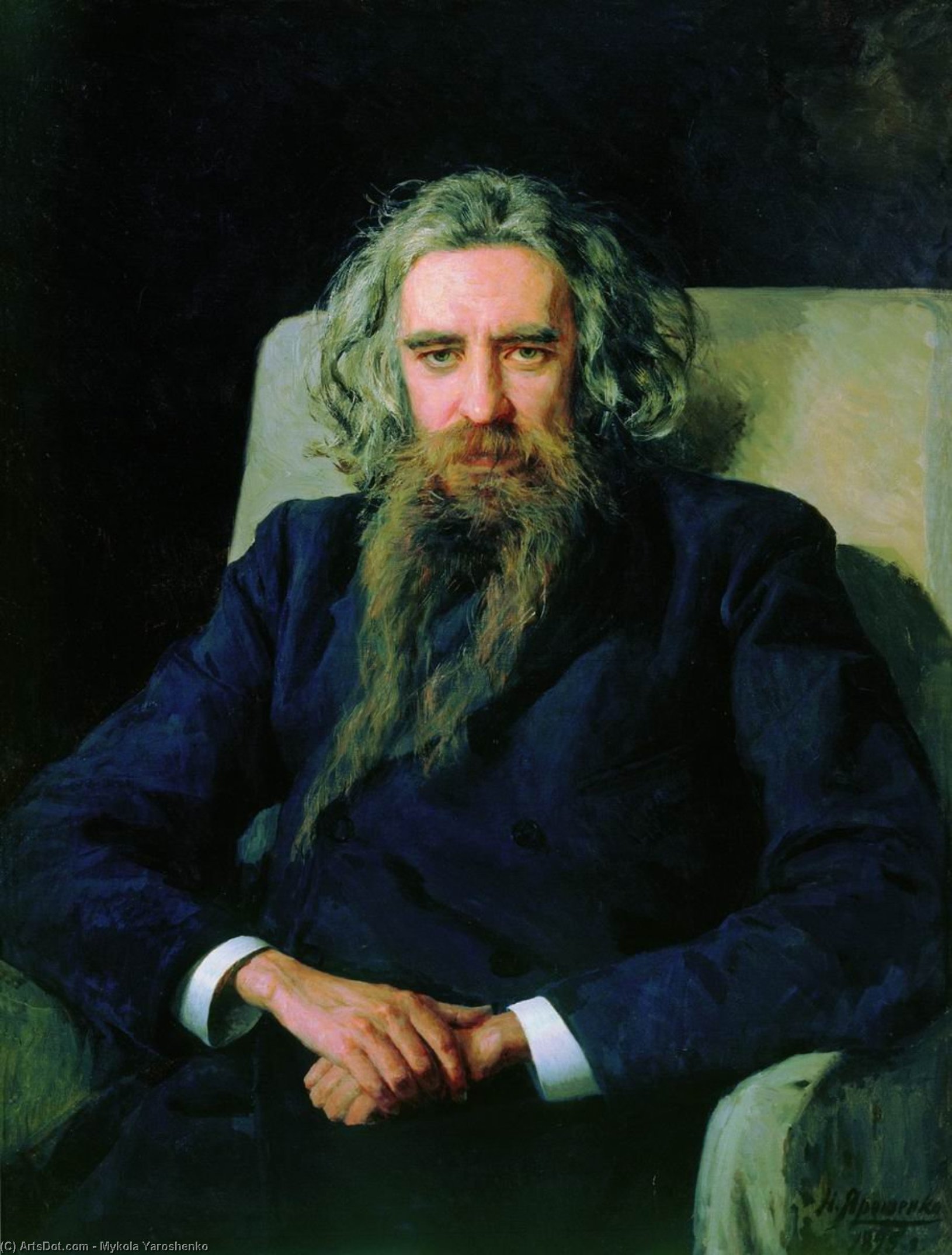 Portrait Of Vladimir Solovyov — Mykola Yaroshenko