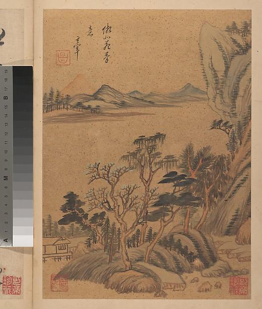 明 董其昌 山水圖詩 冊 Landscapes And Poems — Dong Qichang