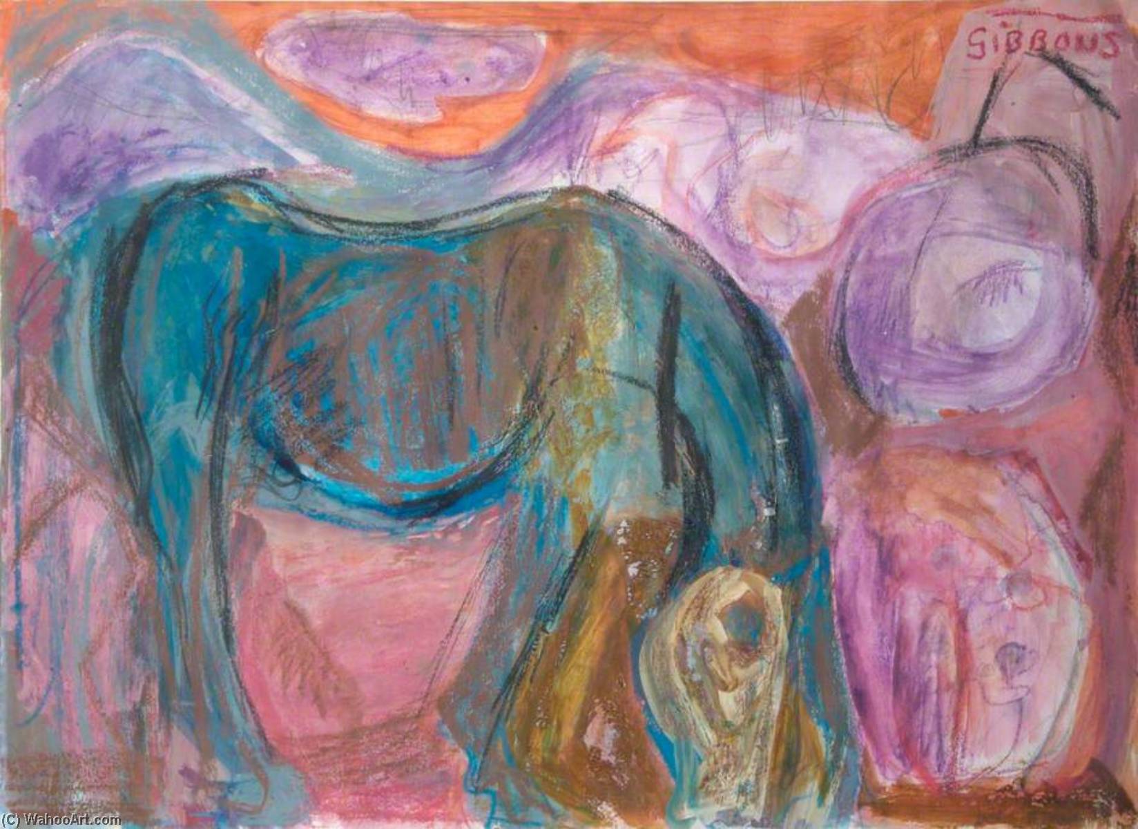 Horse In An Andalusian Landscape I (diptych, Left Panel) — Carole Gibbons