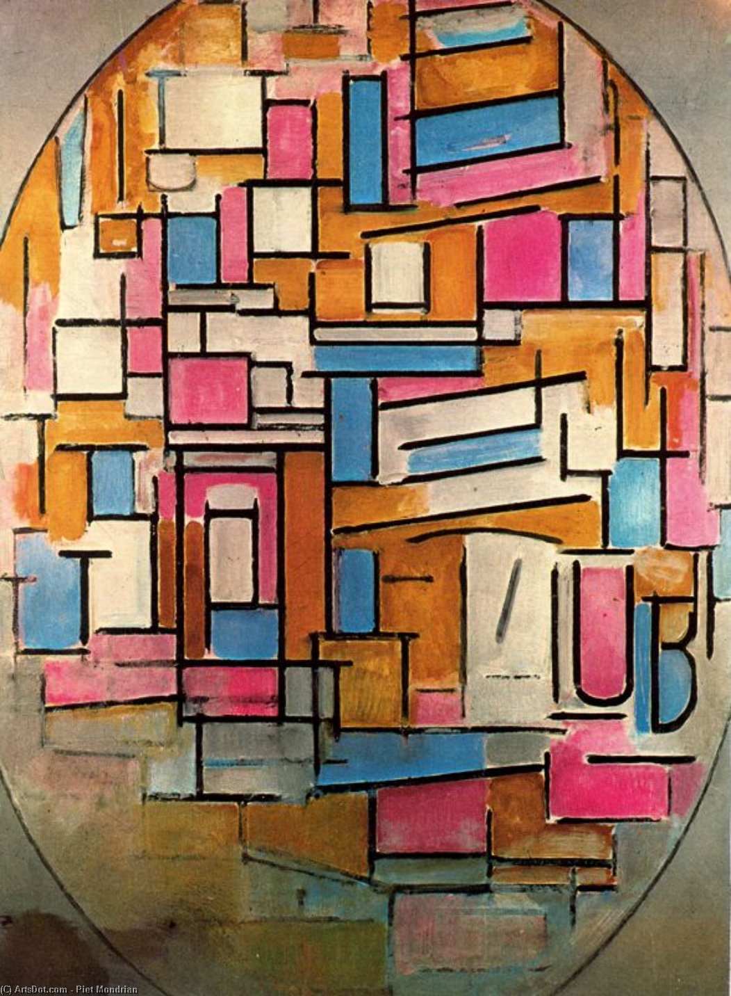 Oval Composition 1 — ピエト・モンドリアン