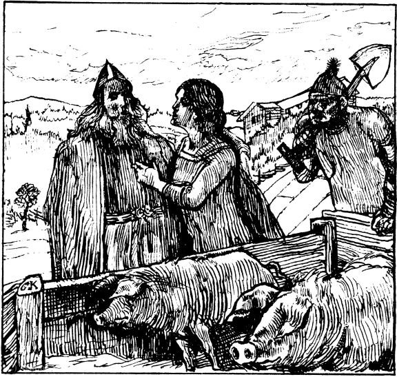 Olav Tryggvasons Saga - Tora Haakon Jarl - C. Krohg — Christian Krohg