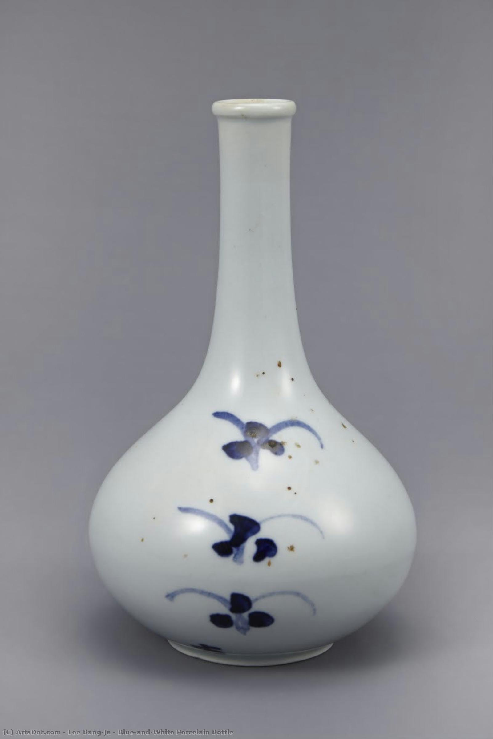 Blue-and-white Porcelain Bottle — Lee Bang-ja
