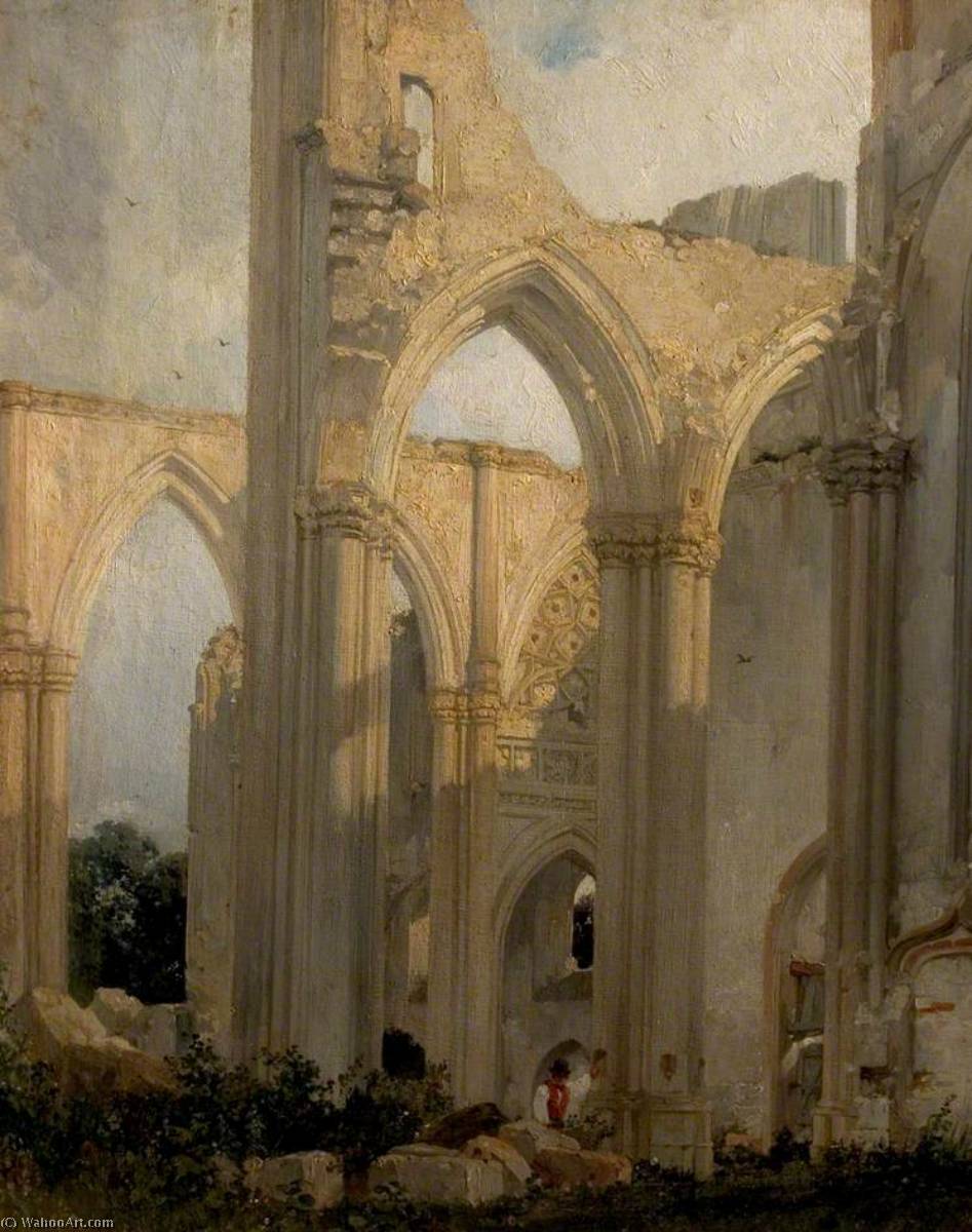 Ruins Of The Abbey St Bertin, St Omer, France (transept Of The Abbey Of St Bertin, St Omer, France) — Richard Parkes Bonington