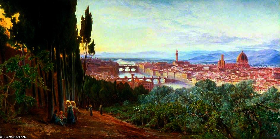 View Of Florence From Villa San Firenze — Edward Lear
