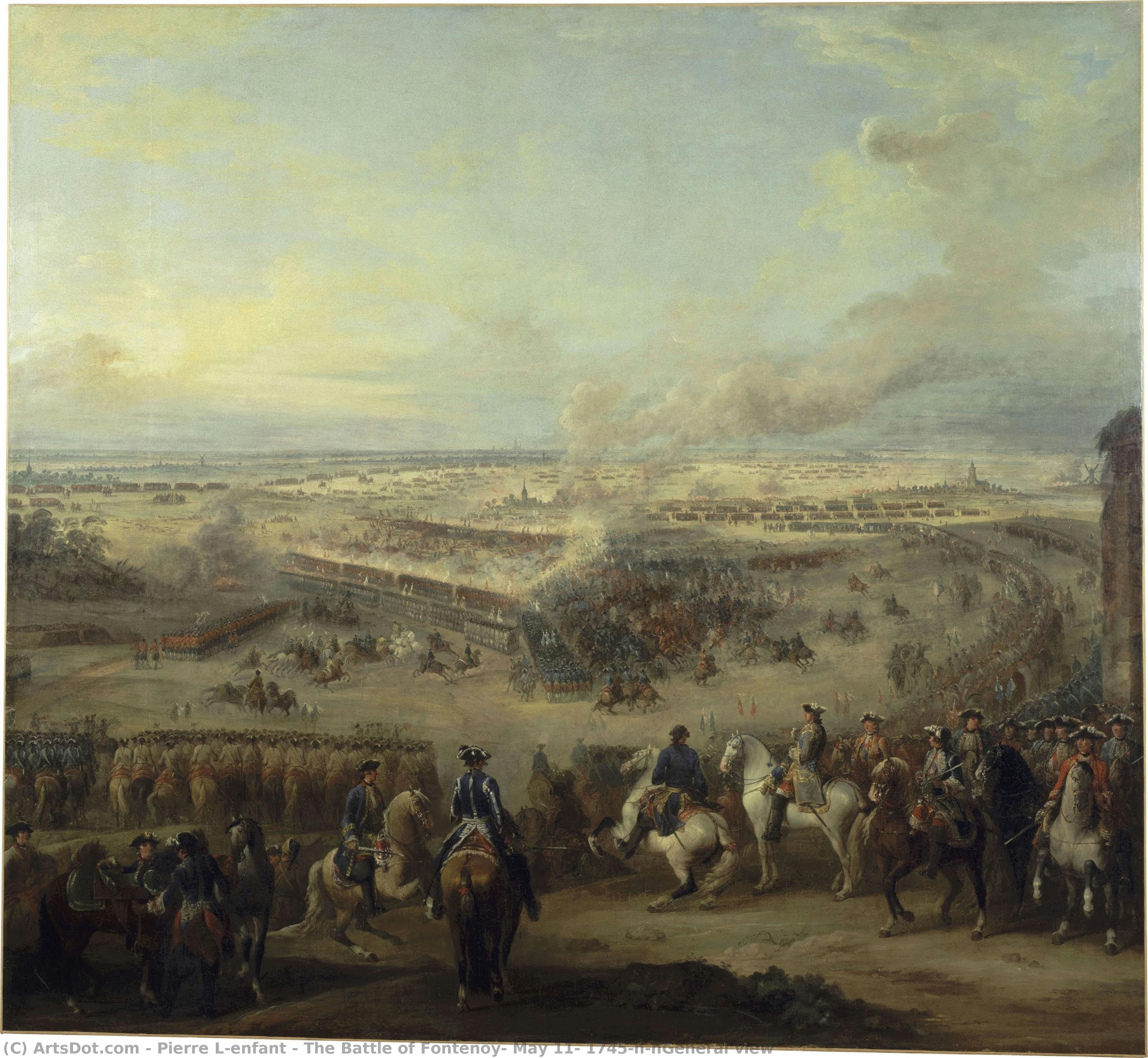 Die Schlacht Von Fontenoy, 11. Mai 1745 Generalansicht — Pierre L'enfant