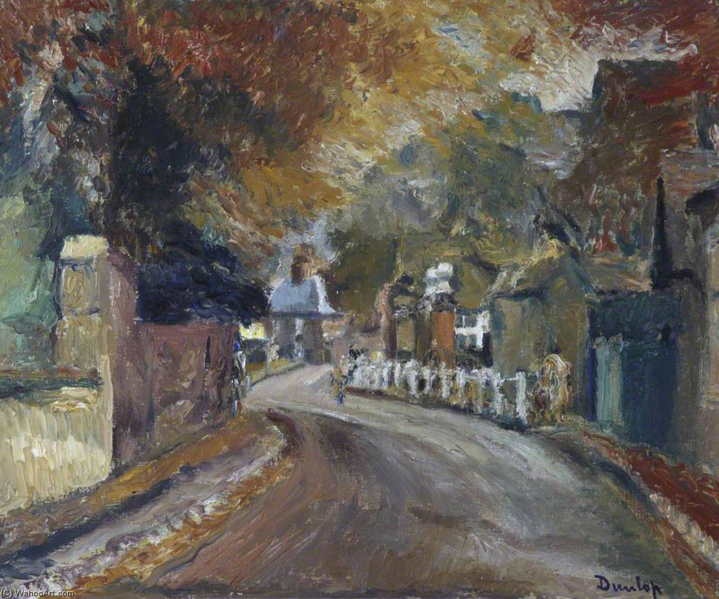 Autumn Street Scene — Ronald Ossory Dunlop