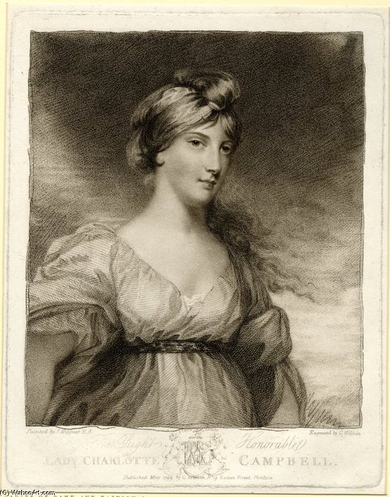 Portrait Of Lady Charlotte Bury — John Hoppner