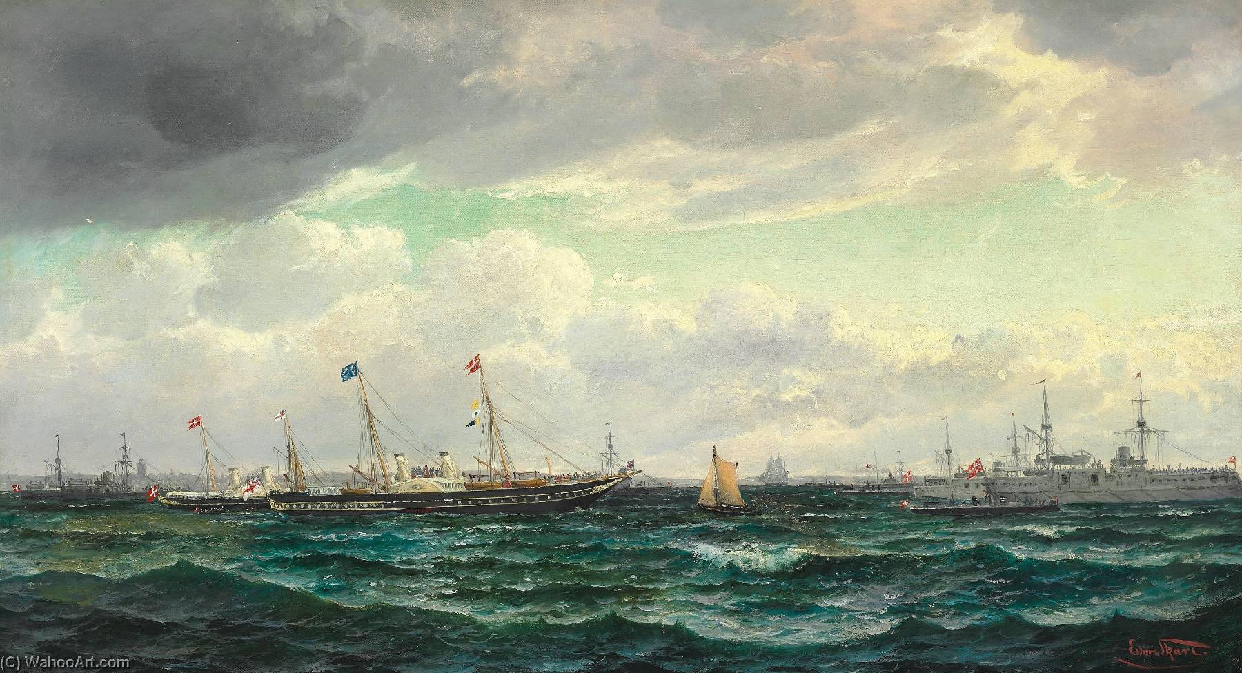 The British Royal Yacht Is Received By The Danish Royal Yacht And Vessels Of The Danish Navy — Edvard Skari