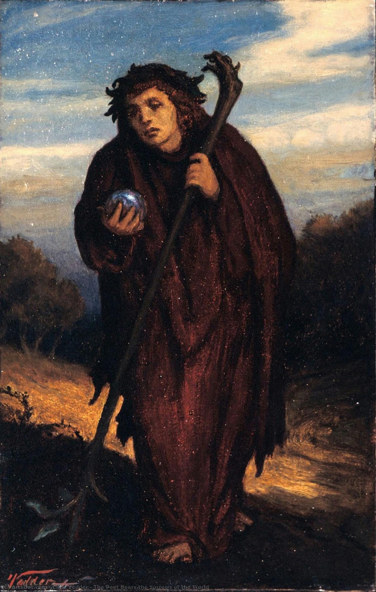 The Poet Bears The Sorrows Of The World — Elihu Vedder