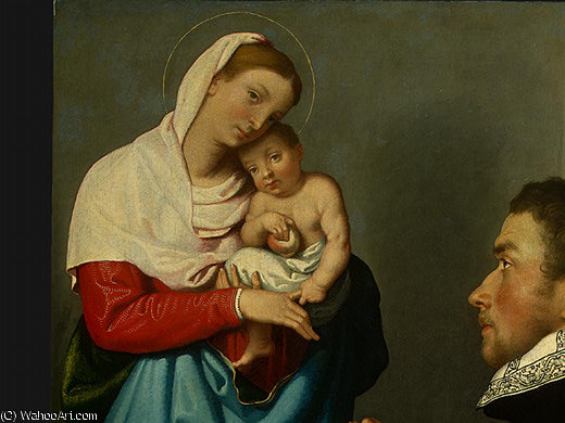 A Gentleman In Adoration Before The Madonna, C. — Moroni, Giovanni Battista