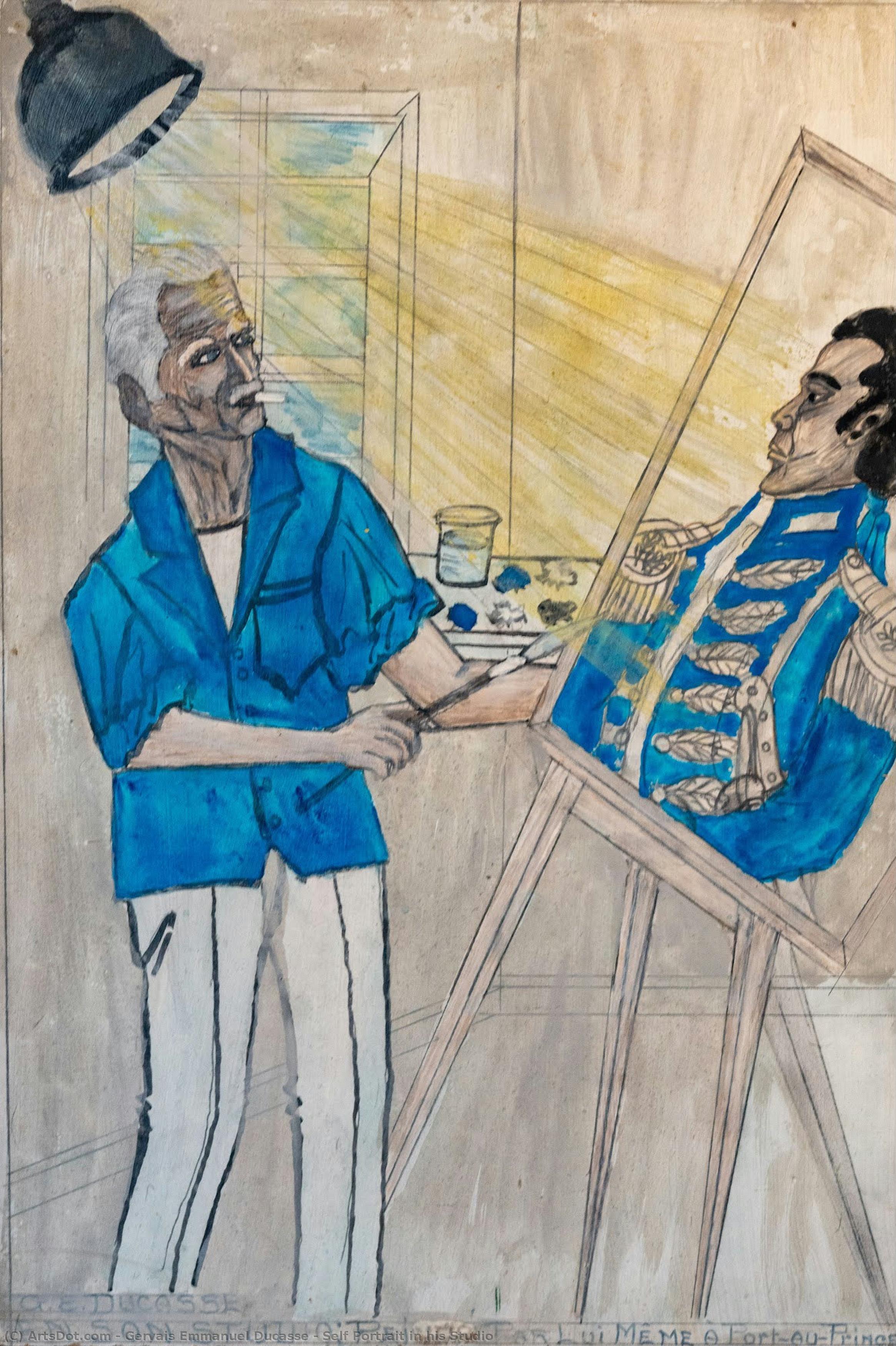 Self Portrait In His Studio — Gervais Emmanuel Ducasse