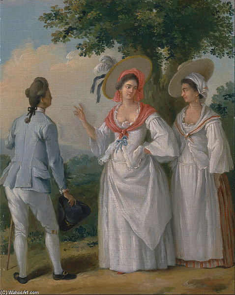 Free West Indian Creoles In Elegant Dress — Agostino Brunias