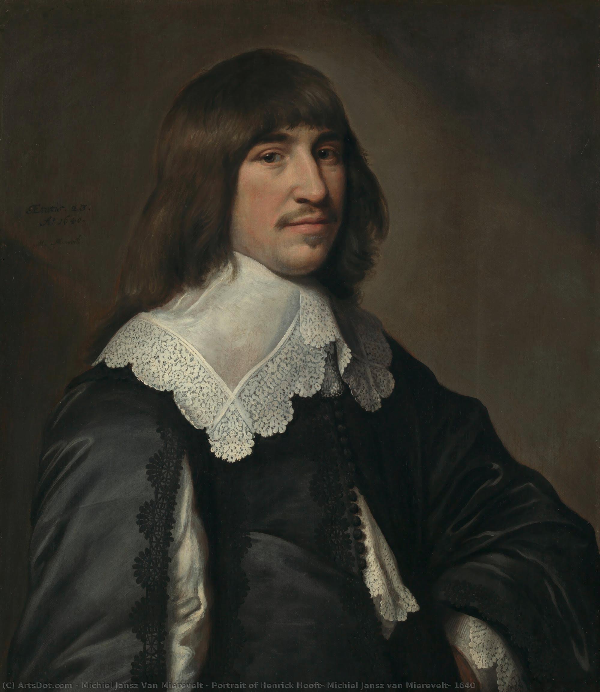 Portrait Of Henrick Hooft, Michiel Jansz Van Mierevelt, 1640 — Michiel Jansz Van Miereveld