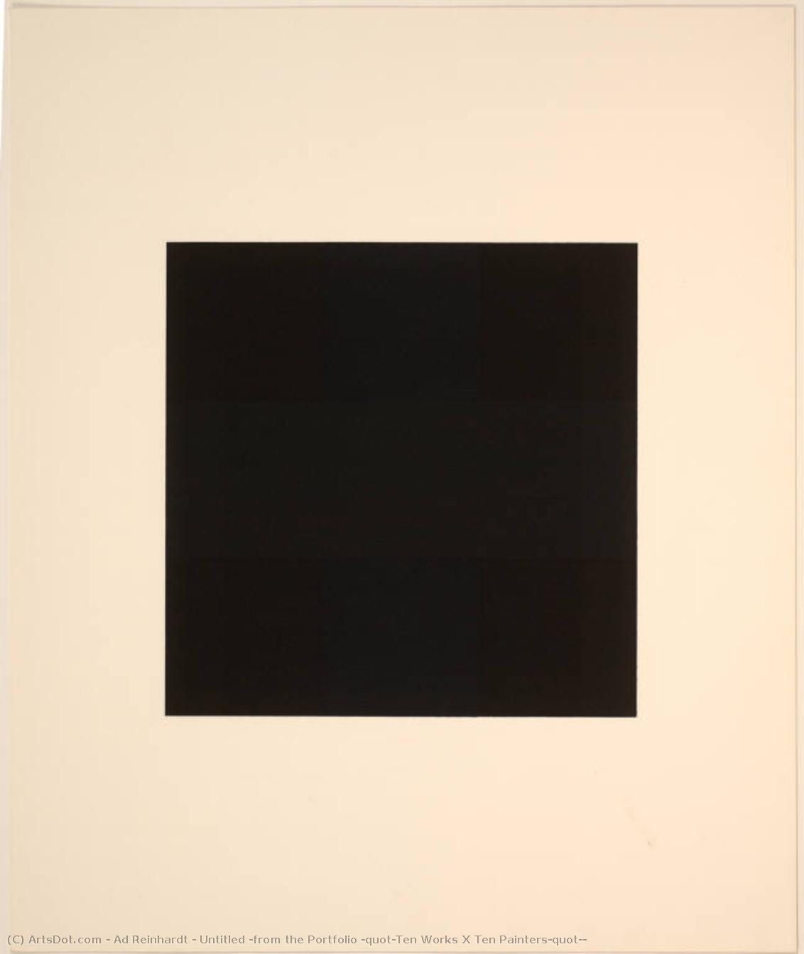 Untitled (from The Portfolio "ten Works X Ten Painters") — Ad Reinhardt