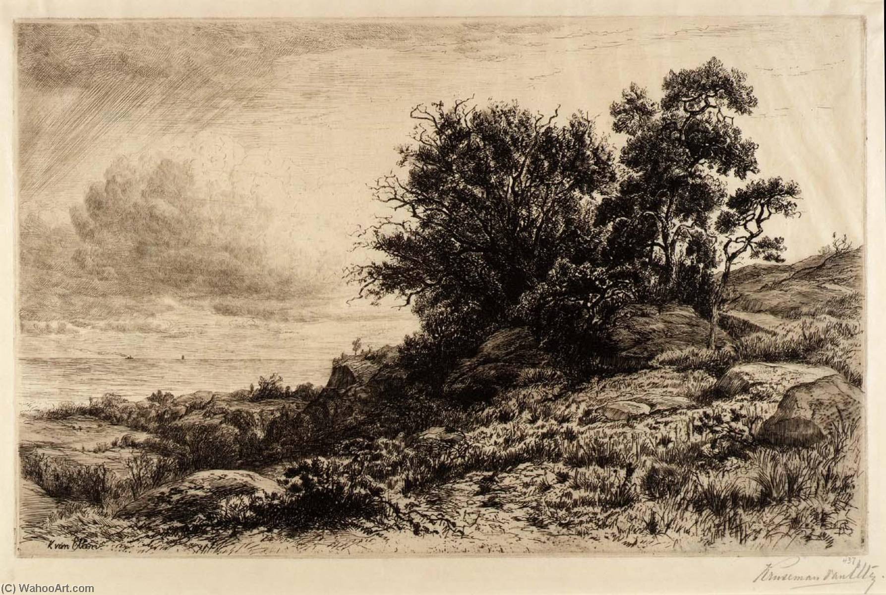 A Glimpse Of The Ocean — Hendrik Dirk Kruseman Van Elten