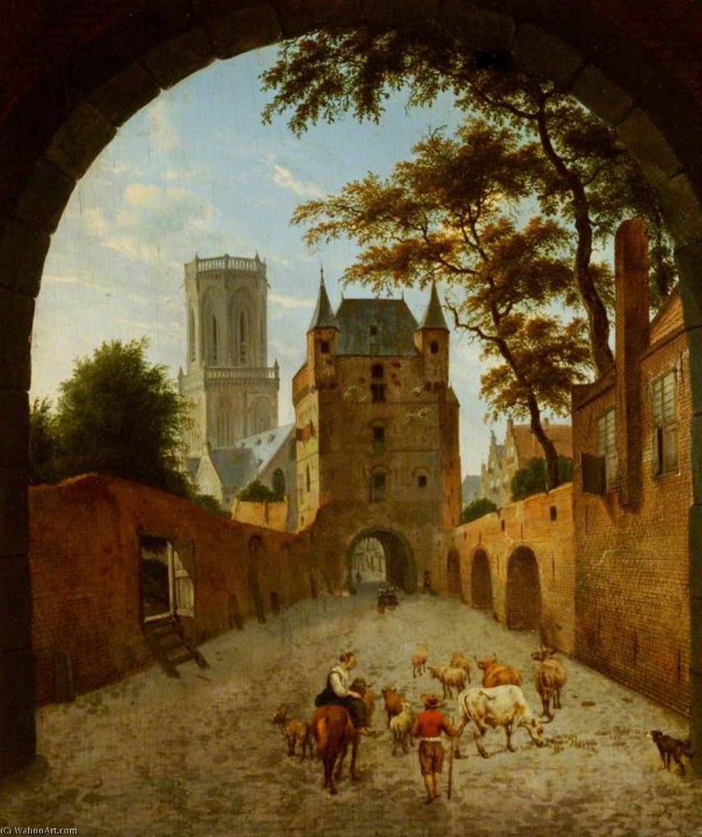 Emmerich View Through A Gateway Of The Waterpoort — Jan Van Der Heyden
