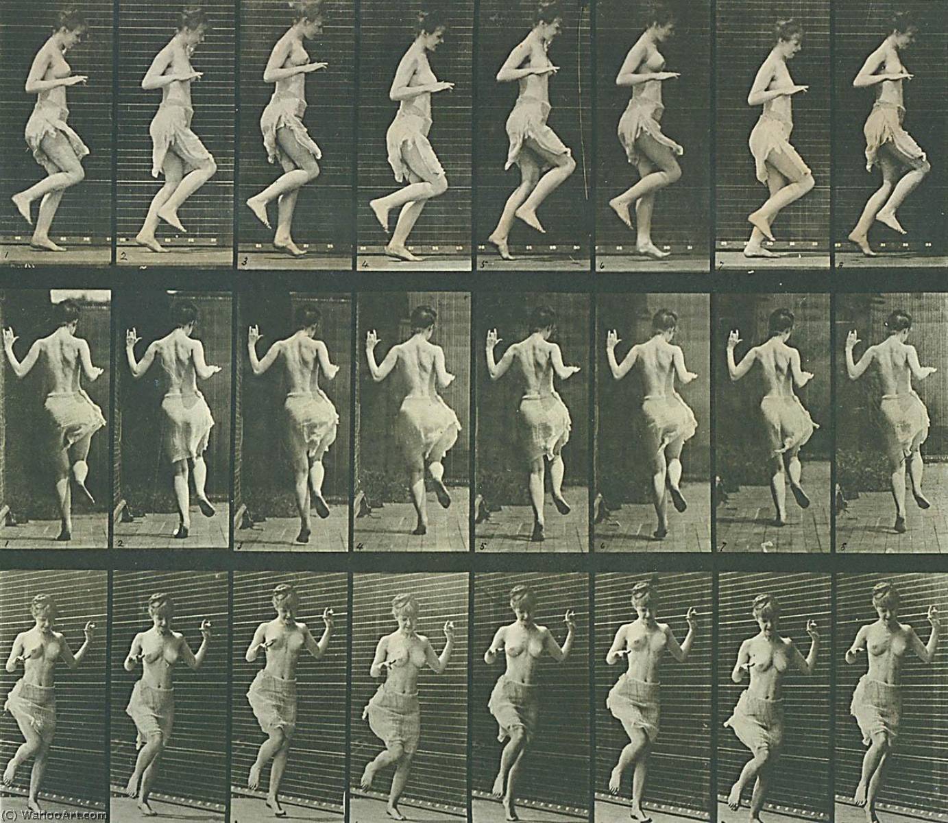 Woman Ricochetting On One Foot, From The Book Animal Locomotion — Eadweard J Muybridge