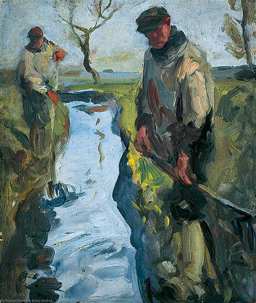 Two Men Clearing Banks — Harry Becker