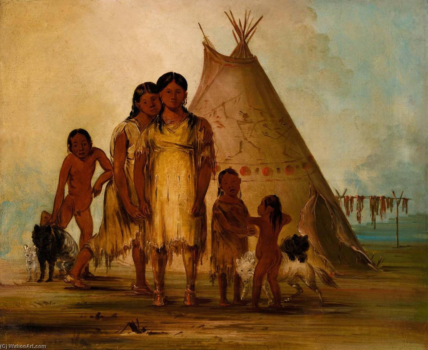 Two Comanche Girls — Джордж Катлин
