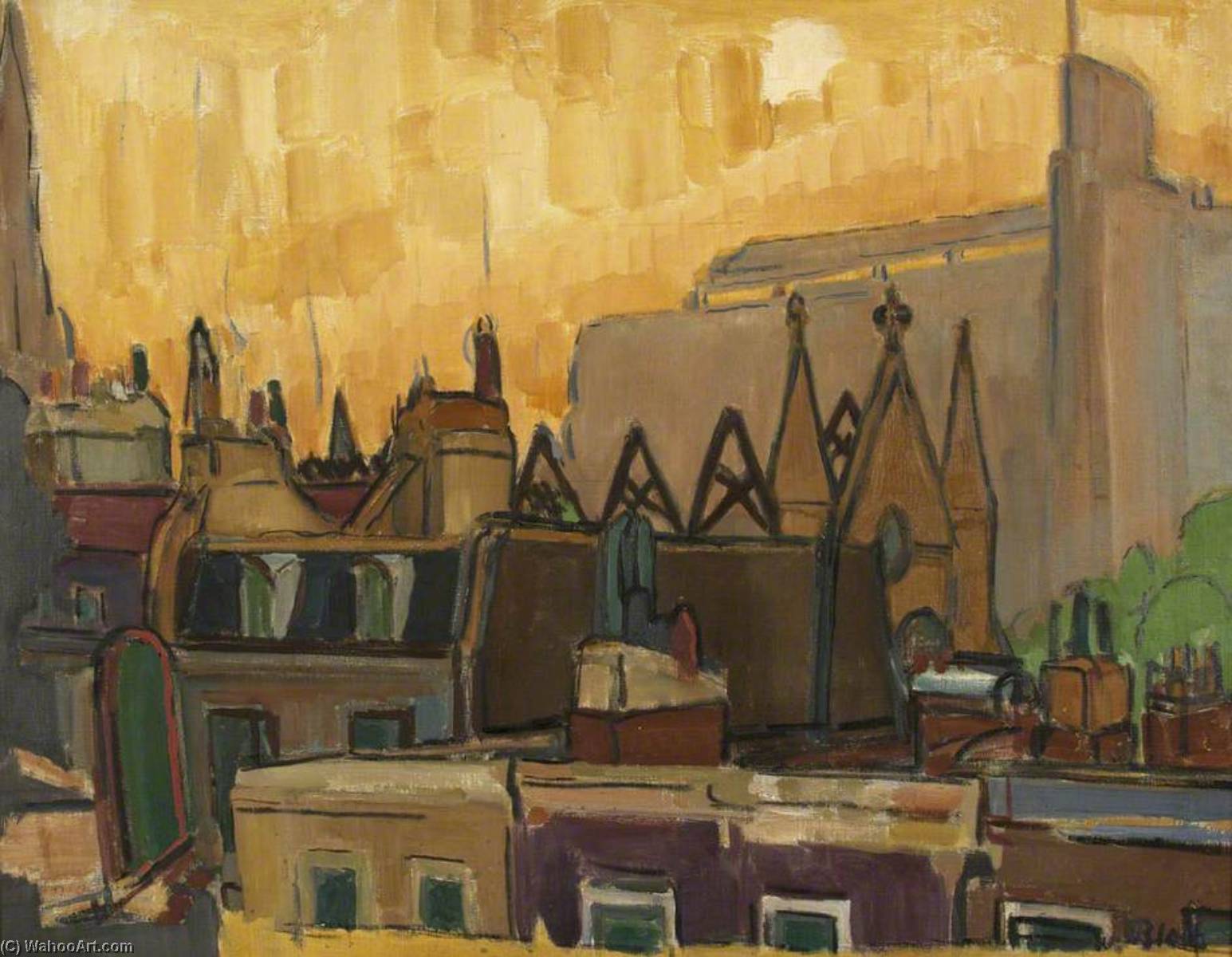 Kensington Roofs After A Fire Raid, 1942 — Martin Bloch