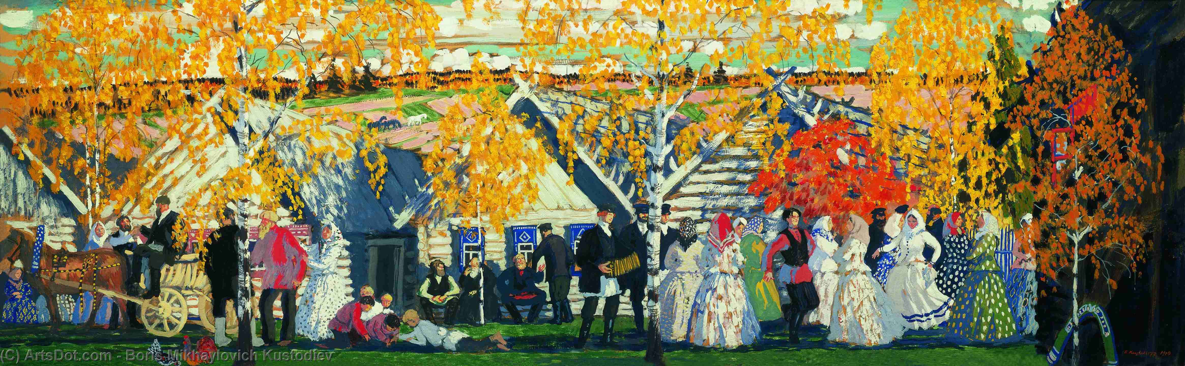 Village Holiday — Boris Mikhailovich Kustodiev