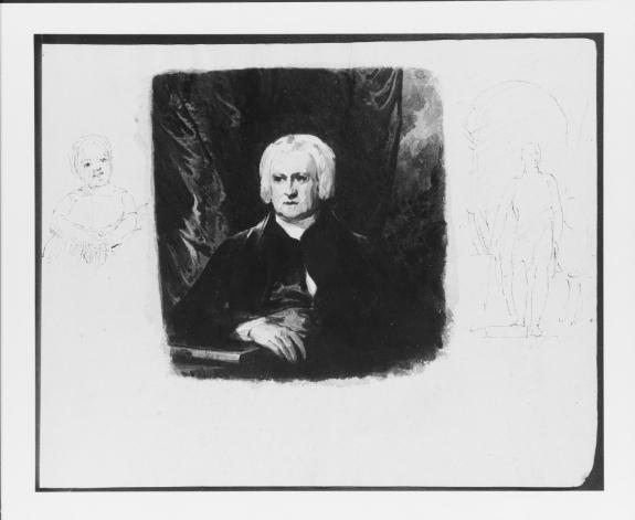 Half-length Portrait Of A Seated Mature Gentleman; A Smiling Girl; A Full-length Portrait Of A Man Before An Arch — Thomas Sully