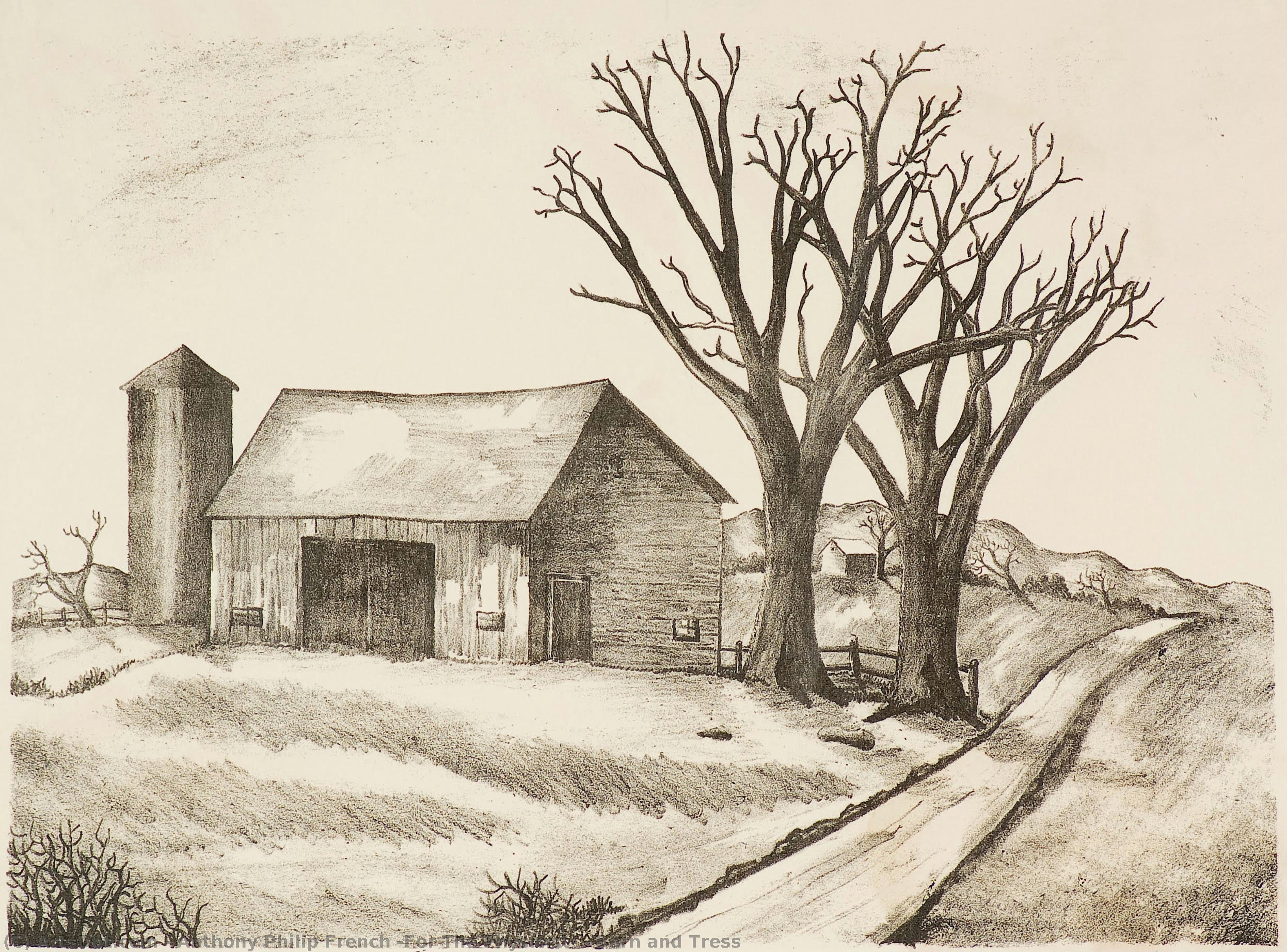 Barn And Tress — Anthony Philip French (for The Physicist)