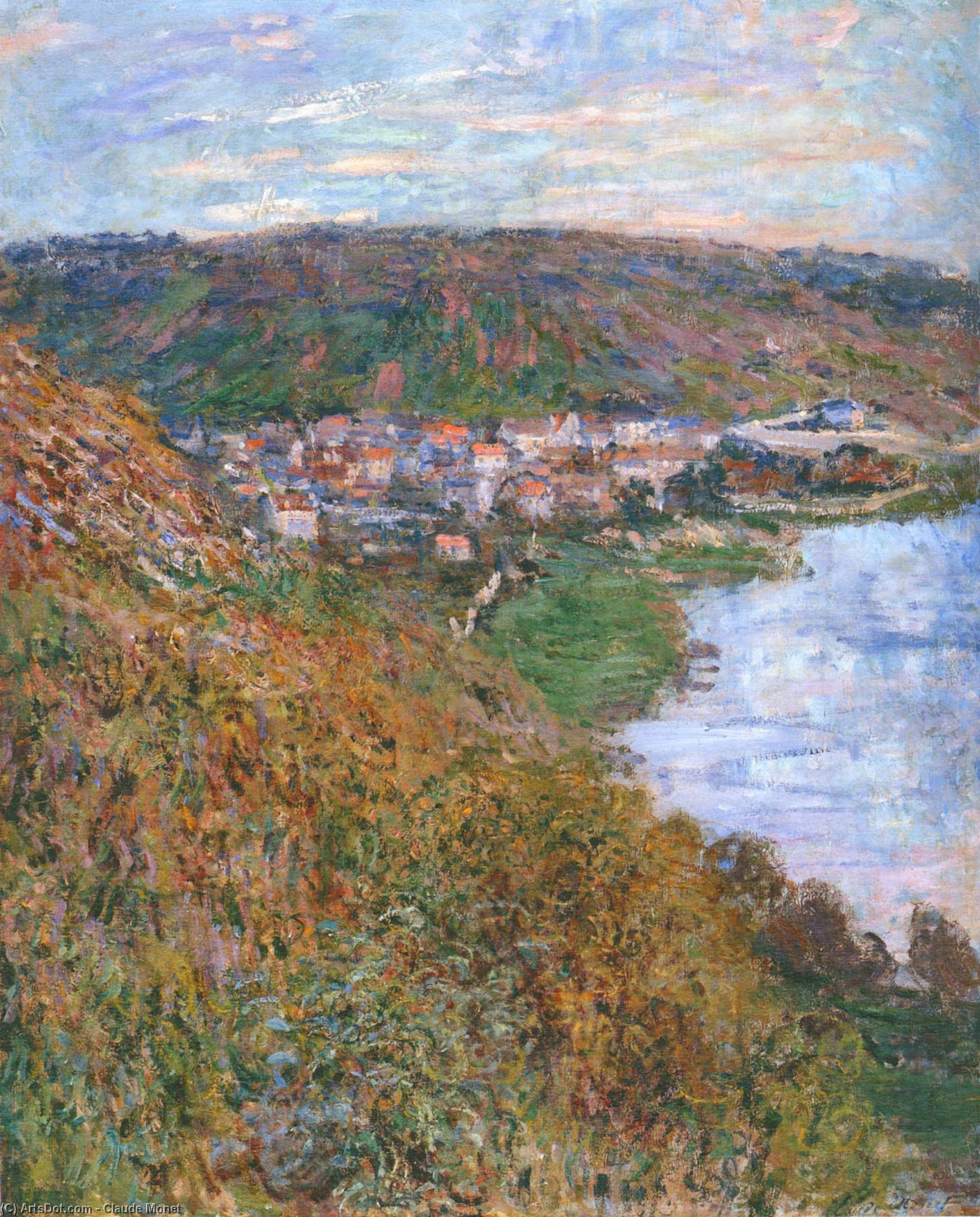 View Over Vetheuil — クロード・モネ
